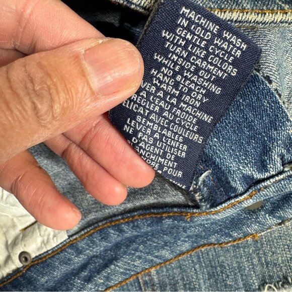 Vintage Y2K Bongo Women's Denim Festival Grunge Micro Mini Skirt Size 7 - Picture 10 of 16